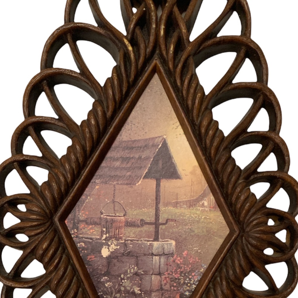 Vintage Burwood Wall Art 1975 - Set of 3 Cottage Chic Hangings - Picture 5 of 5